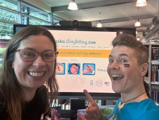 One of the best things about being a homeschool mum is getting to go to all the author events during Children’s Book Week and watch these brilliant storytellers doing their thing! Loved seeing you @askastorytelling and @debfitzpatrick9 and thanks for the great sessions for our kids! (We’ll remember the selfie next time Deb!) 📚