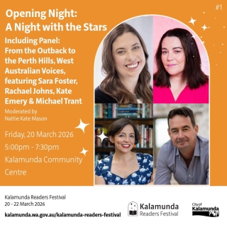 I'm so delighted to be involved in the very first Kalamunda Writers Festival, and the opening night is set to be a lot of fun, as I'll be talking alongside authors @rachaeljohnsisanauthor , @kemery82 and @michaeltrantauthor! Check out the details below - how good does this event sound? I do hope you'll come and join us if you can!

EVENT DETAILS: 

Overlooking the stunning canopy of trees from the viewing deck of Kalamunda Community Centre, guests will be treated to a curated selection of local wines and a grazing board brimming with regional delights—perfect for mingling with friends and a chance to meet some of our incredible featured Festival Authors. As the sun sets, settle in for the highlight of the night, our Author Panel: From the Outback to the Perth Hills, West Australian Voices, featuring acclaimed Authors Rachael Johns, Sara Foster, Kate Emery & Michael Trant.

Local Wine & Grazing Table: Included with each ticket, are two beverage vouchers which can be used for either our handpicked selection of wines from nearby vineyards or for non-alcoholic beverages. A beautifully arranged grazing table showcasing artisanal cheeses, charcuterie, seasonal fruits, and more will also be available for guests to enjoy.

Whether you're a lifelong book lover or simply curious to hear from some of West Australia’s most coveted literary talents, this is the perfect way to kick off a weekend of literary discovery. Come raise a glass, meet fellow readers and writers, and toast to the stories that bring us together.

Where: Kalamunda Community Learning Centre
When: 5:00pm - 7:30pm
Date: Friday 20 March 2026
Ticket links are in my bio.